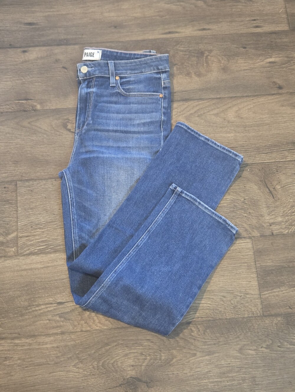 PAIGE Cindy Drop Blue Straight-Leg Jeans